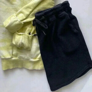 Black Splendid Drawstring Mini Skirt